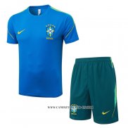Chandal del Brasil 26-27 Manga Corta Azul - Pantalon Corto
