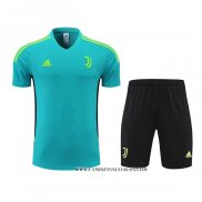 Chandal del Juventus 22-23 Manga Corta Azul y Verde - Pantalon Corto