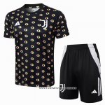 Chandal del Juventus 24-25 Manga Corta Negro - Pantalon Corto