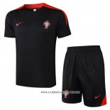 Chandal del Portugal 24-25 Manga Corta Negro - Pantalon Corto