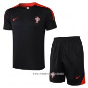 Chandal del Portugal 24-25 Manga Corta Negro - Pantalon Corto