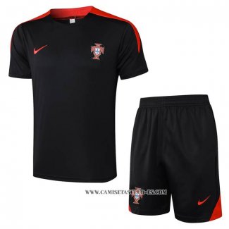 Chandal del Portugal 24-25 Manga Corta Negro - Pantalon Corto