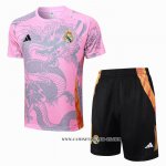 Chandal del Real Madrid Dragon 24-25 Manga Corta Rosa - Pantalon Corto