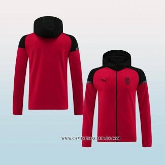 Chaqueta con Capucha del AC Milan 24-25 Rojo