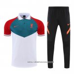 Conjunto Polo del Liverpool 22-23 Blanco Rojo Verde