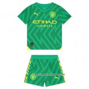 Camiseta Manchester City Portero Nino 23-24 Verde