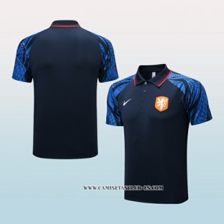 Camiseta Polo del Paises Bajos 22-23 Azul
