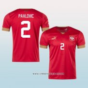 Camiseta Primera Serbia Jugador Pavlovic 2022