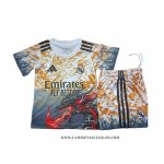 Camiseta Real Madrid Dragon Nino 25-26 Naranja