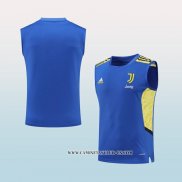 Camiseta de Entrenamiento Juventus 22-23 Sin Mangas Azul