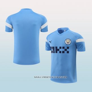 Camiseta de Entrenamiento Manchester City 22-23 Azul