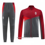 Chandal de Chaqueta del AC Milan 24-25 Rojo Gris