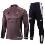 Chandal de Sudadera del Arsenal 24-25 Gris Purpura