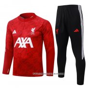 Chandal de Sudadera del Liverpool Nino 26-27 Rojo
