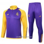 Chandal de Sudadera del Real Madrid Nino 23-24 Purpura