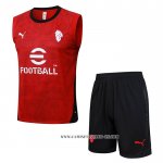 Chandal del AC Milan 25-26 Sin Mangas Rojo