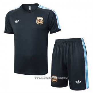 Chandal del Argentina 25-26 Manga Corta Gris - Pantalon Corto