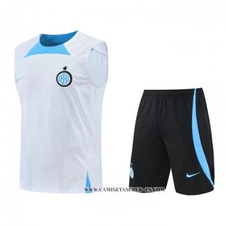 Chandal del Inter Milan 22-23 Sin Mangas Blanco