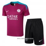 Chandal del Paris Saint-Germain 24-25 Manga Corta Purpura - Pantalon Corto