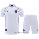 Chandal del Paris Saint-Germain Jordan 22-23 Manga Corta Blanco - Pantalon Corto