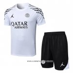 Chandal del Paris Saint-Germain Jordan 25-26 Manga Corta Blanco - Pantalon Corto