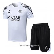 Chandal del Paris Saint-Germain Jordan 25-26 Manga Corta Blanco - Pantalon Corto
