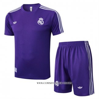 Chandal del Real Madrid 25-26 Manga Corta Purpura - Pantalon Corto
