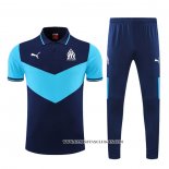 Conjunto Polo del Olympique Marsella 22-23 Azul Marino