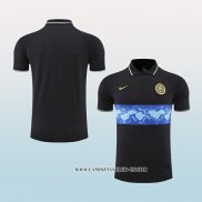 Camiseta Polo del Inter Milan 22-23 Negro y Azul