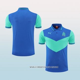 Camiseta Polo del Olympique Marsella 22-23 Azul y Verde