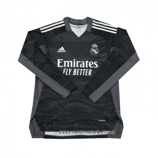 Camiseta Real Madrid Portero 21-22 Manga Larga Negro