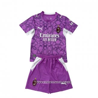 Camiseta Segunda AC Milan Portero Nino 26-27