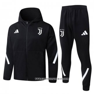 Chandal con Capucha del Juventus 25-26 Negro