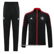 Chandal de Chaqueta del Manchester United 21-22 Negro