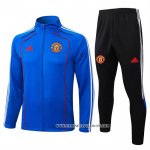 Chandal de Chaqueta del Manchester United Nino 25-26 Azul