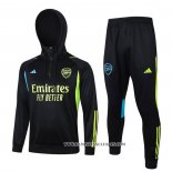 Chandal de Sudadera del Arsenal Nino 23-24 Negro y Verde