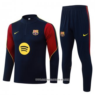 Chandal de Sudadera del Barcelona 26-27 Azul Rojo