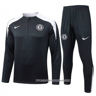 Chandal de Sudadera del Chelsea Nino 25-26 Negro