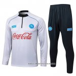 Chandal de Sudadera del Napoli 25-26 Blanco  Chandal de Sudadera del Napoli 25-26 Blanco