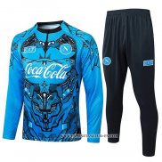 Chandal de Sudadera del Napoli Nino 25-26 Azul