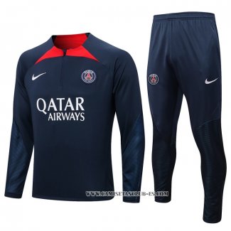 Chandal de Sudadera del Paris Saint-Germain 22-23 Azul Oscuro