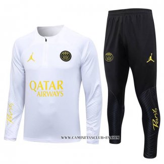 Chandal de Sudadera del Paris Saint-Germain Jordan 23-24 Blanco