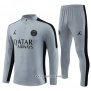 Chandal de Sudadera del Paris Saint-Germain Jordan Nino 23-24 Gris