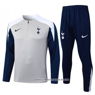 Chandal de Sudadera del Tottenham Hotspur Nino 25-26 Azul Gris