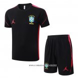 Chandal del Brasil 26-27 Manga Corta Negro - Pantalon Corto