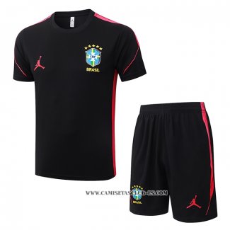 Chandal del Brasil 26-27 Manga Corta Negro - Pantalon Corto