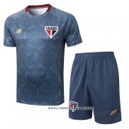 Chandal del Sao Paulo 25-26 Manga Corta Azul Gris - Pantalon Corto