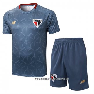 Chandal del Sao Paulo 25-26 Manga Corta Azul Gris - Pantalon Corto