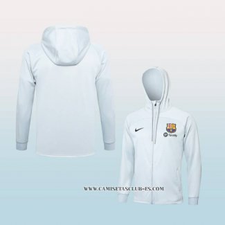 Chaqueta con Capucha del Barcelona 23-24 Blanco