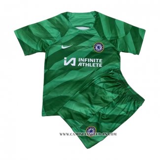 Camiseta Chelsea Portero Nino 23-24 Verde